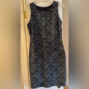 Hail3Y:23 Black, White, and Gray Patterned Midi Dress